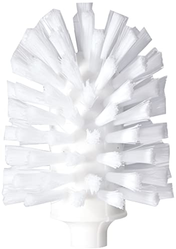 emco Original Ersatzbürstenkopf für WC-Bürstengarnitur, schraubbarer Bürstenkopf aus Kunststoff für emco Toilettenbürsten, geeignet für fast alle Serien, weiß