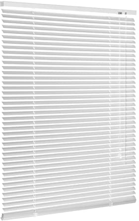 Ventanara® Jalousie Aluminium Weiß inklusive Montagematerial mit und ohne Bohren 130 x 220 cm