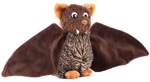 Schaffer 05301-3 Fledermaus Dragomir, 14 cm, Plüschtier, Plüschfledermaus, Kuscheltier, Braun/Grau