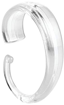 iDesign Plastic Shower Curtain C Hooks, Set of 12 - 2.38 x 1.75 x 0.5, Clear