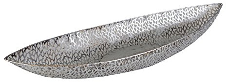 Casablanca - Schale - Purley - Metall - Farbe: antik-Silber - 80 x 21 x 10 cm