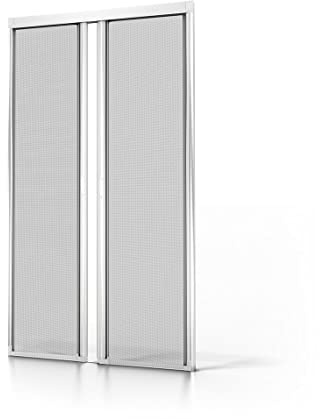 Store moustiquaire enroulante Double Porte Luxe ALU - Blanc - L2400 x H2300mm (L2400x H2300 mm, Blanc)
