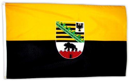 Flagge Sachsen-Anhalt 90 x 150 cm Fahne mit 2 Ösen 100g/m² Stoffgewicht Hissflagge
