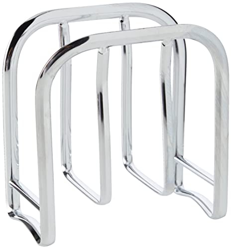 iDesign support serviette papier, décoration de table en métal compacte, joli porte serviette papier pour table, plan de travail ou bureau, argenté