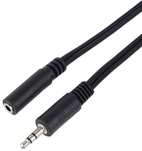 PremiumCord Verlängerung Klinkenkabel 3,5mm, Klinke 3,5mm, Stecker auf Buchse, Aux Headset Audio Verlängerungskabel, geschirmt, Farbe schwarz, Länge 2m