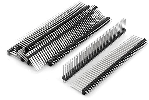 sourcing map 10 Stück 2,54 mm Pitch 80-Stift Stecker Stift Leiste 19 mm | Zweireihig