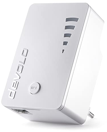 devolo WiFi Repeater ac, WLAN Repeater, bis zu 1.200 Mbit/s, WLAN Verstärker, Access Point, WiFi Extender, 1x Gigabit LAN Anschluss, weiß