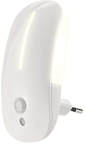 Lunartec Steckdosenleuchte: LED-Steckdosen-Nachtlicht mit Bewegungsmelder & Dämmerungs-Sensor (Steckdosenlicht Bewegungsmelder, Bewegungslicht Steckdose, Baby)