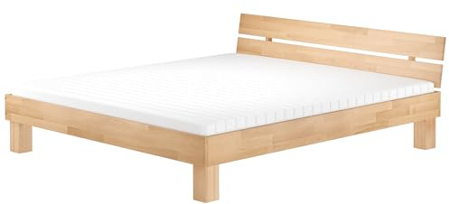 Erst-Holz®Doppelbett Ehebett Kingsize-Bett 180x200 Buche massiv Federholzrahmen Matratzen 60.86-18 FV M2