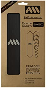 All Mountain Style AMS High Impact Frame Guard Basic – Protects your bike from scratches and dings, Black/Silver