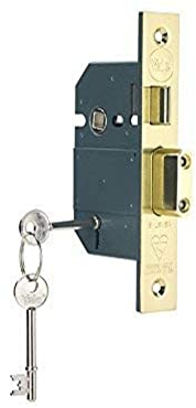 Yale Locks PM560PB25 Hi-Security BS 5 Lever Mortice Sash Lock 67mm 2.5-inch - Polished Brass Finish