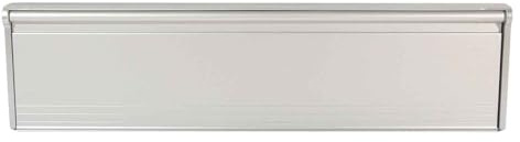 Stormguard Premium Metal Letter Box Cover Draught Excluder With Brush & Flap - Silver