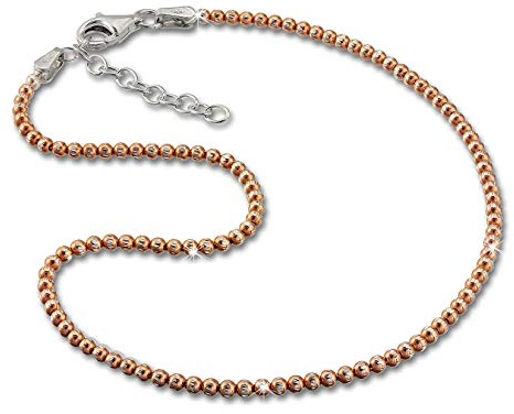 SilberDream Fußkette 333 rosegold für Damen Silberschmuck Kugeln 27cm SDF2164E Silber Fußkette