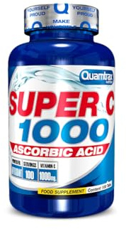 Quamtrax Nutrition - Super C 1000 (Vitamina C) - 100 cápsulas - Refuerzo del sistema inmunológico, antioxidante y bienestar general