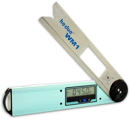 hedue® Digitaler Winkelmesser WM1 - Kompakter Winkelmesser digital, Messbereich 0° - 360°, Winkelmessgerät für Absolut- und Relativmessungen