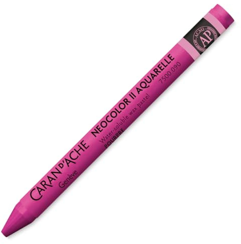 Caran d'Ache NEOCOLOR II 090 PURPUR/PURPLE (7500.090) / Pastelle 10 Stück (1er Pack)/ aus Wasservermalbarem Wachs/Für Papier Karton Glas Holz Leder Stoff Stein