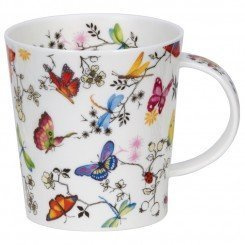DUNOON Bone China Lomond Mug - Paradise Range with colourful butterflies design by