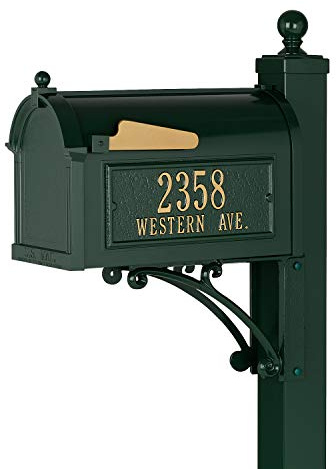 Whitehall Products Green Deluxe Mailbox Package, 16538