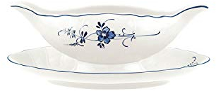 Villeroy & Boch Vieux Luxembourg Sauciere, 400 ml, Premium Porzellan, Weiß/Blau