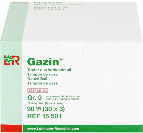 Gazin Tupfer pflaumengroß steril Gr. 3, 90 St. Tupfer