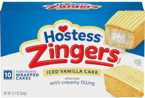 HOSTESS Zingers Iced Vanilla Cake with Creamy Filling 10 St. (360g)