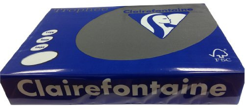 Clairefontaine 2227C Lot de 4 rames de 250 feuilles de papier pour imprimante et photocopieurs Trophée Format A4 (21 x 29,7 cm) 210 g Noir pastel