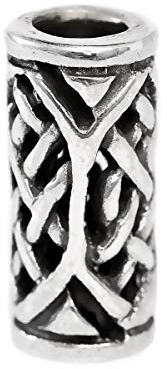 NKlaus 925 Sterlingsilber Silber Keltische Gothic Bart- und Haarschmuck Perle Alanna groß 7135