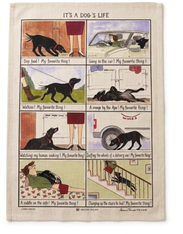 Samuel Lamont Geschirrtuch aus Baumwolle mit Aufschrift It's a Dogs Life