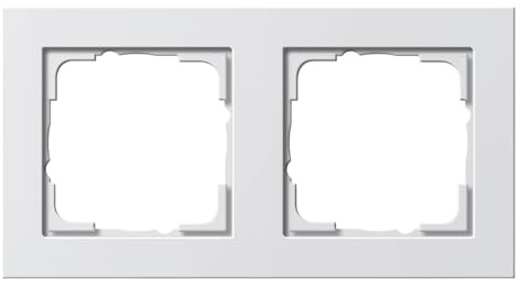 GIRA 021222 Abdeckrahmen 2‑fach E2 Reinweiß matt | Rahmenabdeckung für Schalter & Steckdosen | kompatibel mit Gira E2 & System 55 Einsätzen | bruchsicher Thermoplast | Profi Elektroinstallation