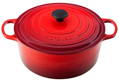 Le Creuset Signature Enameled cast-iron 9-quart Round French oven 9 qt Cherry