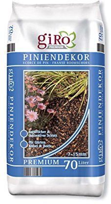 70 Liter Premium Pinienrinde Mulch Rindenmulch Dekorrinde Bodengrund 7-15mm