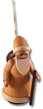 Rudolphs Schatzkiste Baumbehang Weihnachtsmann Natur HxBxT 7x3x4cm NEU Weihnachten Christbaum Baumschmuck Holzschmuck Holz Seiffen Erzgebirge Strauchbehang Dekoration
