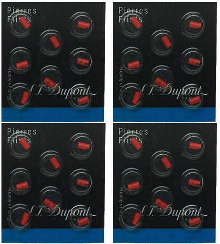 Dupont pierres à feu, pierres à briquet Rouge, Lot de 4 x 8
