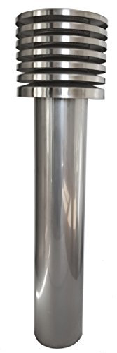 Intel Homme Tour d'aspiration tube ø 100 2 pièces lisse acier inox 1000 mm avec capot à lamelles