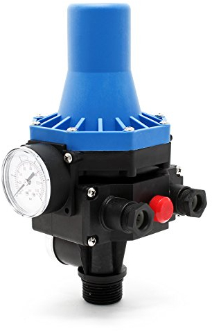 Wiltec Druckschalter SKD-3 230V 1-phasig bis 10 bar, Druckwächter mit Trockenlaufschutz für Hauswasserwerke und Pumpen, zuverlässige Pumpensteuerung