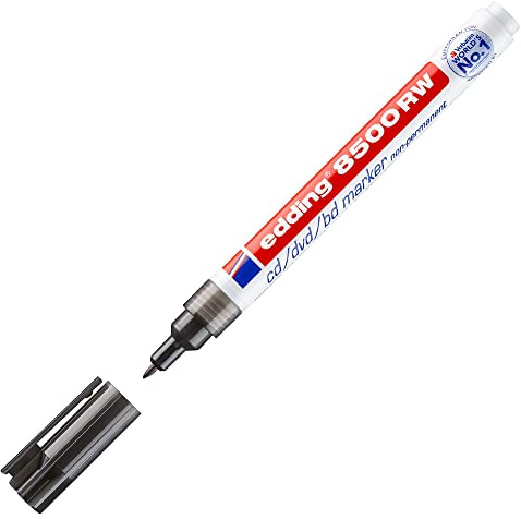 Edding CD-Marker 8500 RW fr non-permanente Beschriftung, Strichst„rke ca. 1 mm - schwarz