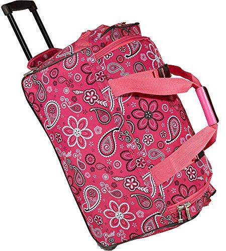 Rockland Reisetasche mit Rollen, Bandana Pink, 22-Inch, Reisetasche mit Rädern
