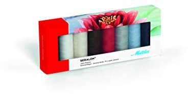 Mettler SERALON 8er Kit Nähgarn-Set: Universalgarn Zum Nähen oder Sticken – 100% Polyester – SE8-Kit - 200m Pro Rolle