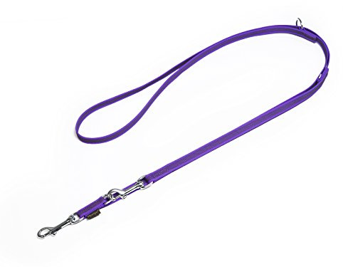 Mystique® Gummierte Umhängeleine Leine 12mm Standard Karabiner lila 2,5m