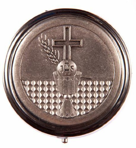 Custode à Hostie.Custode en étain Calice JHS.Pyxide pour eucharistie