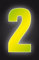 Rowan Self Adhesive Wheelie Bin Numbers 17cm - 2 - High Visibility Yellow
