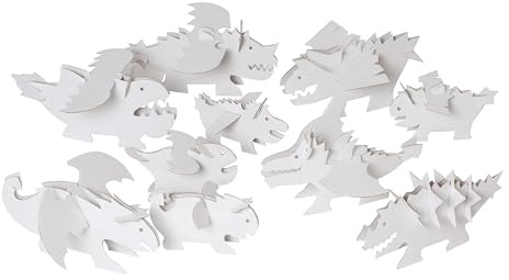 bibabox - Die Drachen zum Basteln und Anmalen – Nachhaltiges Spielzeug und Bastelset Kinder, die Drachen für Kinder, tolles Geschenk Mädchen und Jungen
