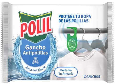 Polil Gancho Perfumado Colonia, Perfuma y Protege tu Armario, 2 Ganchos