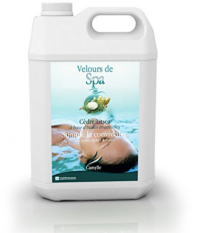 Camylle - Profumo per vasche idromassaggio Cedro/Litsea - A base di oli essenziali per spa o vasche idromassaggio - Stimola la convivialità con aromi legnosi e fruttati - 5000ml