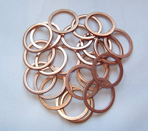 100 Stück Kupferringe/Dichtringe/Dichtung Kupfer 21x28x1,5 mm Din 7603 Form A