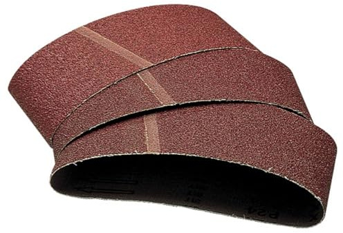 wolfcraft 6 Gewebe-Schleifbänder 76 x 457 mm I 3114000 I Körnung 120 I für Holz & Metall I Schleifpapier für Bandschleifer I flexibel und langlebig