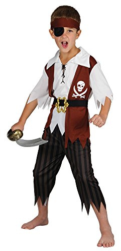 Wicked Costumes Boys Pirate Fancy Dress Costume – Cutthroat Buccaneer Outfit for World Book Day, Halloween, School Plays & Parties
