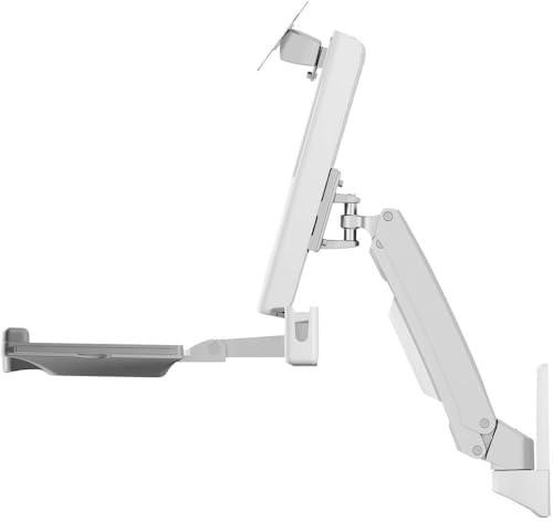 ICY Box Sit-Stand-Workstation Wandhalterung bis 24 IB-MS600-W | Wandhalterung für einen Monitor bis 24Ermöglicht wechselnde Sitz- und StehpositionPlatzsparende Montage direkt an der Wand