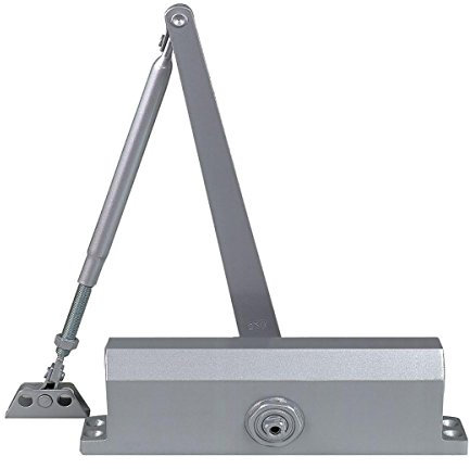Dynasty Hardware Door Closer, Commercial Grade Size 3 Spring, Hydraulic Automatic Series 3000 Door Closer Sprayed Aluminum