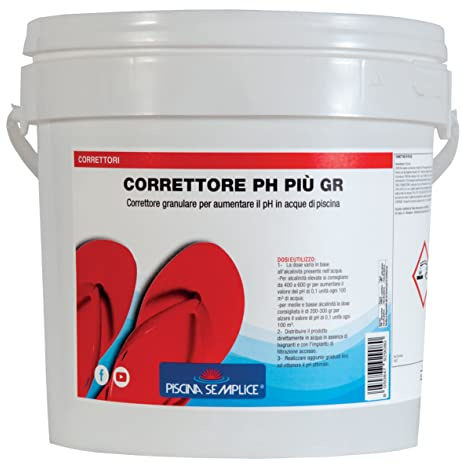 Lapi - 5 kg Correttore PH più Granulare. per Regolare I Valori di PH Troppo Bassi dell'Acqua Piscina. Prodotto da Azienda Italiana certificata